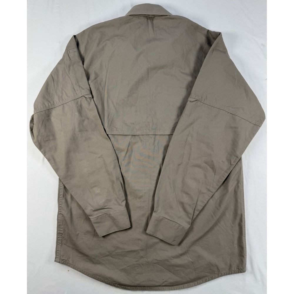 5.11 Tactical Series Shirt Mens Small Khaki Vented Canvas Long Sleeve Button‎ Up - Picture 4 of 7